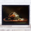 The Autumn Still Life Grapes Basket Fruit Wall Art Print
