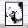 Kiss Close Love Illustration Watercolour Wall Art Print