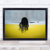 Mujer Baapaindose Black Hair Bath Yellow Wall Art Print