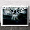 The Time Water White Creepy Man In Robe Wall Art Print