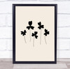 Black Sorrel Illustration Plant Floral Wall Art Print