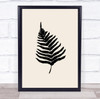 Fern Illustration Graphic Leaf Plant Wall Art Print