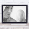 Woman Model Pose Close Up Smile Fade Wall Art Print