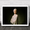 Ayda Portrait Girl Woman Veil Cloth Wall Art Print