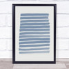 Blue Strokes Brush Graphic Studio Wall Art Print
