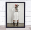 French Horn Religious Woman Boots Wall Art Print