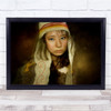 Young Girl Hat And Scarf Vintage Wall Art Print