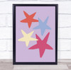 Four Stars 01 Star Illustration Art Wall Print