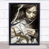 Torn Woman Sad Ripped Paper Wall Art Print