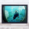 Barcelona Dive Water Wall Art Print