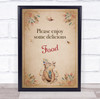Vintage Bear Baby Shower Food Personalized Event Occasion Party Decoration Sign