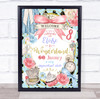 Alice In Wonderland Name Very Important Date Personalized Birthday Party Sign