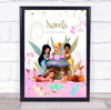 Sweets Help Yourself Gold Pink Kids Birthday Fairy Personalized Party Sign