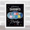 Birthday Sleepover Stars Welcome Celebration Personalized Event Party Sign