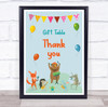 Cute Animals Instruments Birthday Gift Table Personalized Event Party Sign