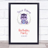 Watercolor Cute Badger Welcome To Birthday Personalized Event Party Sign
