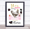 Hen Do Chic With Accessories Personalized Event Occasion Party Decoration Sign