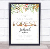 Forest School Outdoor Adventure & Trail Personalized Event Party Decoration Sign