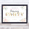 Leaving Gold & Rose Personalized Event Occasion Party Decoration Sign