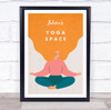 Ginger Hair Meditation Yoga Gym Space Room Personalized Wall Art Sign