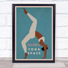 Dark Skin Lady Yoga Gym Space Room Personalized Wall Art Sign