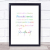 Develop From Negatives Rainbow Quote Print