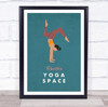 Lady Pose Yoga Gym Space Room Personalized Wall Art Sign