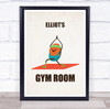 Potato Exercise Mat Gym Room Personalized Wall Art Sign