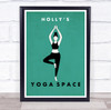 Green Yoga Gym Space Room Personalized Wall Art Sign
