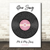 Pink Heart Vinyl Record Label Any Song Lyric Personalized Music Wall Art Print