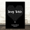 Simple Heart Black & White Any Song Lyric Personalized Music Wall Art Print