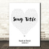 Simple Heart Pale Grey White Any Song Lyric Personalized Music Wall Art Print