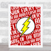 Queen Flash Lighting Bolt Music Song Lyric Wall Art Print