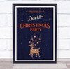 Personalized Welcome To Christmas Party Reindeer Christmas Event Sign Print