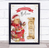 Personalized Family Names Santa Father Christmas Believe Event Sign Print