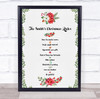 Personalized Watercolour Family Christmas Rules Event Sign Print