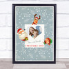 Personalized Siblings Photo Christmas Event Sign Wall Art Print