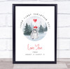 Personalized First Christmas Penguin Event Sign Wall Art Print