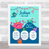 Any Age Birthday Favourite Things Interests Milestones Monsters Gift Print