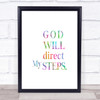 Direct My Steps Rainbow Quote Print Direct My Steps Rainbow Quote Print