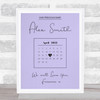 Precious Baby Due Date Birthday Special Date Calendar Memorial Purple Print