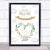 Angel Memorial Child Infant Baby Loss Wreath Keepsake Print