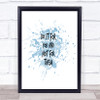 Do It For You Not Them Inspirational Quote Print Blue Watercolour Poster