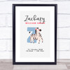 New Baby Birth Details Christening Nursery Bear Initial Zebra Z Gift Print New Baby Birth Details Christening Nursery Bear Initial Zebra Z Gift Print