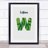 Worm Initial Letter W Personalised Children's Wall Art Print