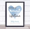 Carried For A Moment Baby Loss Miscarriage Memorial Blue Personalized Gift Print