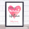 Carried For A Moment Baby Loss Miscarriage Memorial Pink Personalized Gift Print