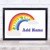 Thank You Rainbow Personalized Gift Art Print