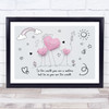 Hearts Characters Mother And Children Doodle Personalized Gift Art Print