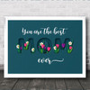 Paper Cut Effect Best Mom Ever Personalized Gift Art Print